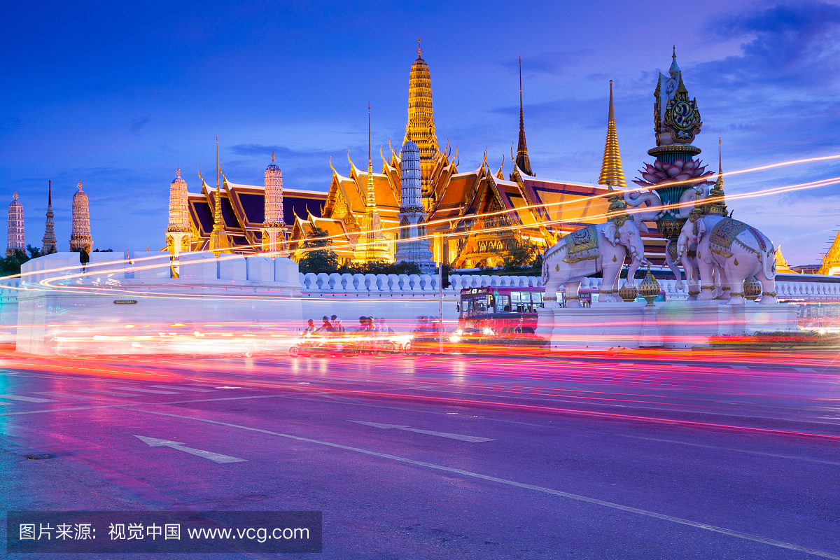 曼谷大皇宫附近的道路交通