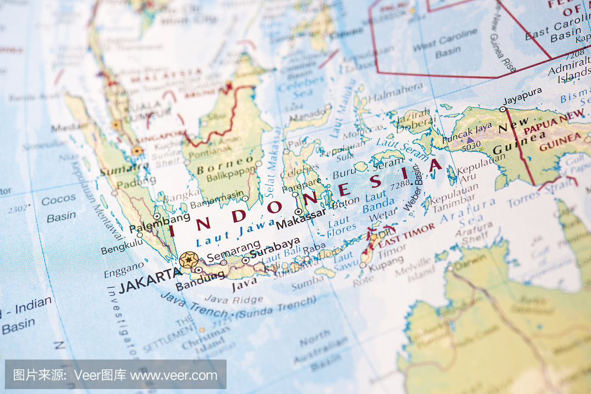 印度尼西亚旅游地图插画v2 Indonesia Tourism Map – 设计小咖