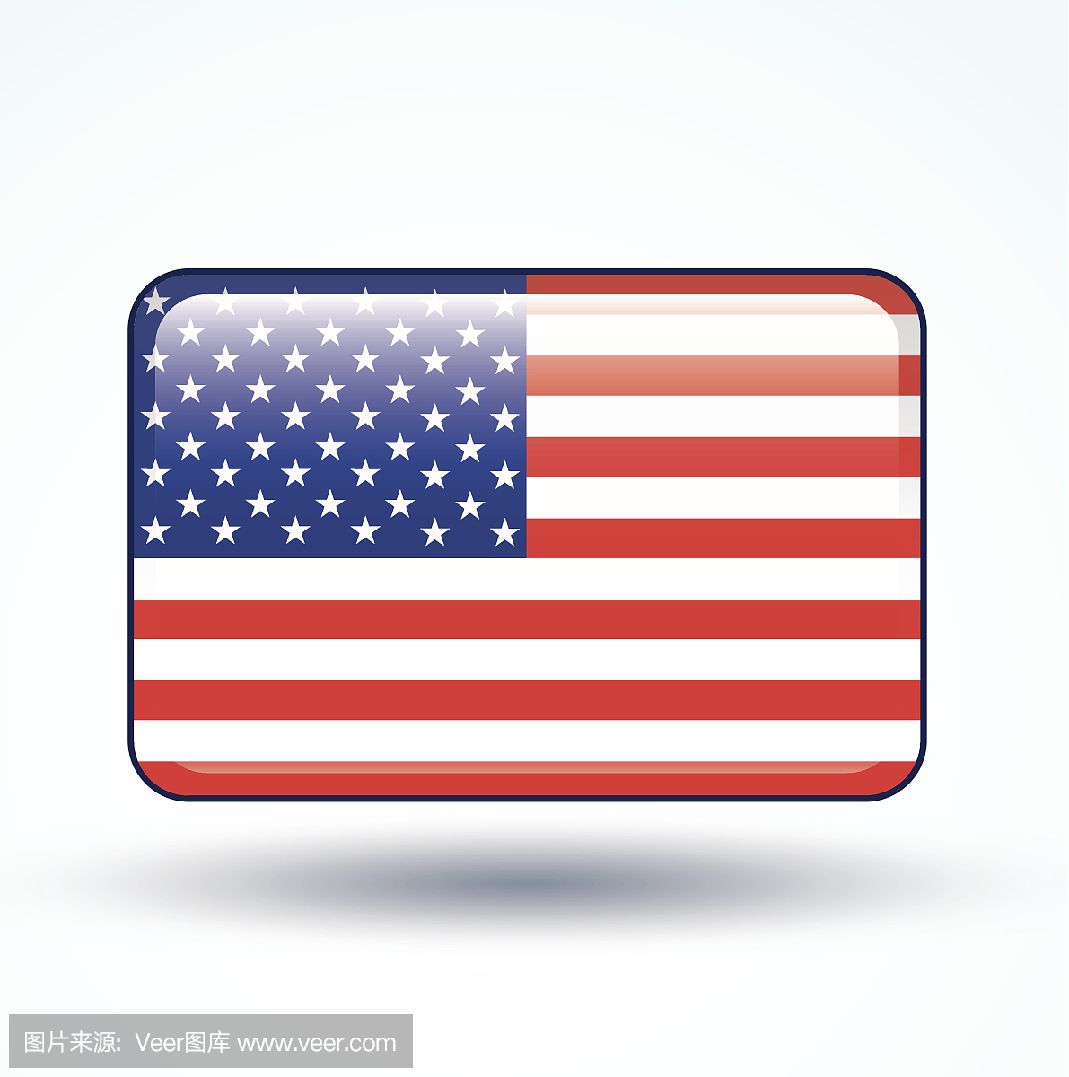 美国的国旗,矢量图