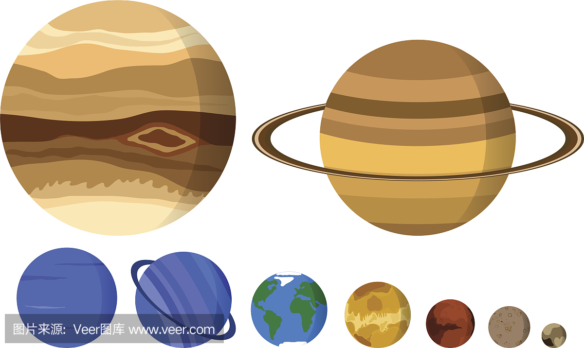 我们太阳系的所有行星都有不同的大小
