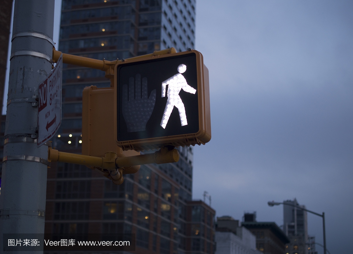 纽约市人行横道灯