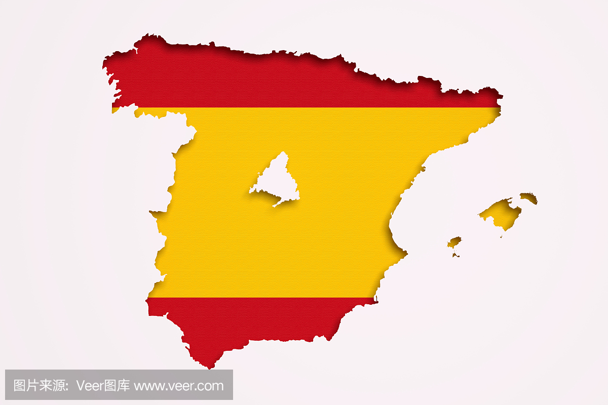 西班牙和马德里的地图