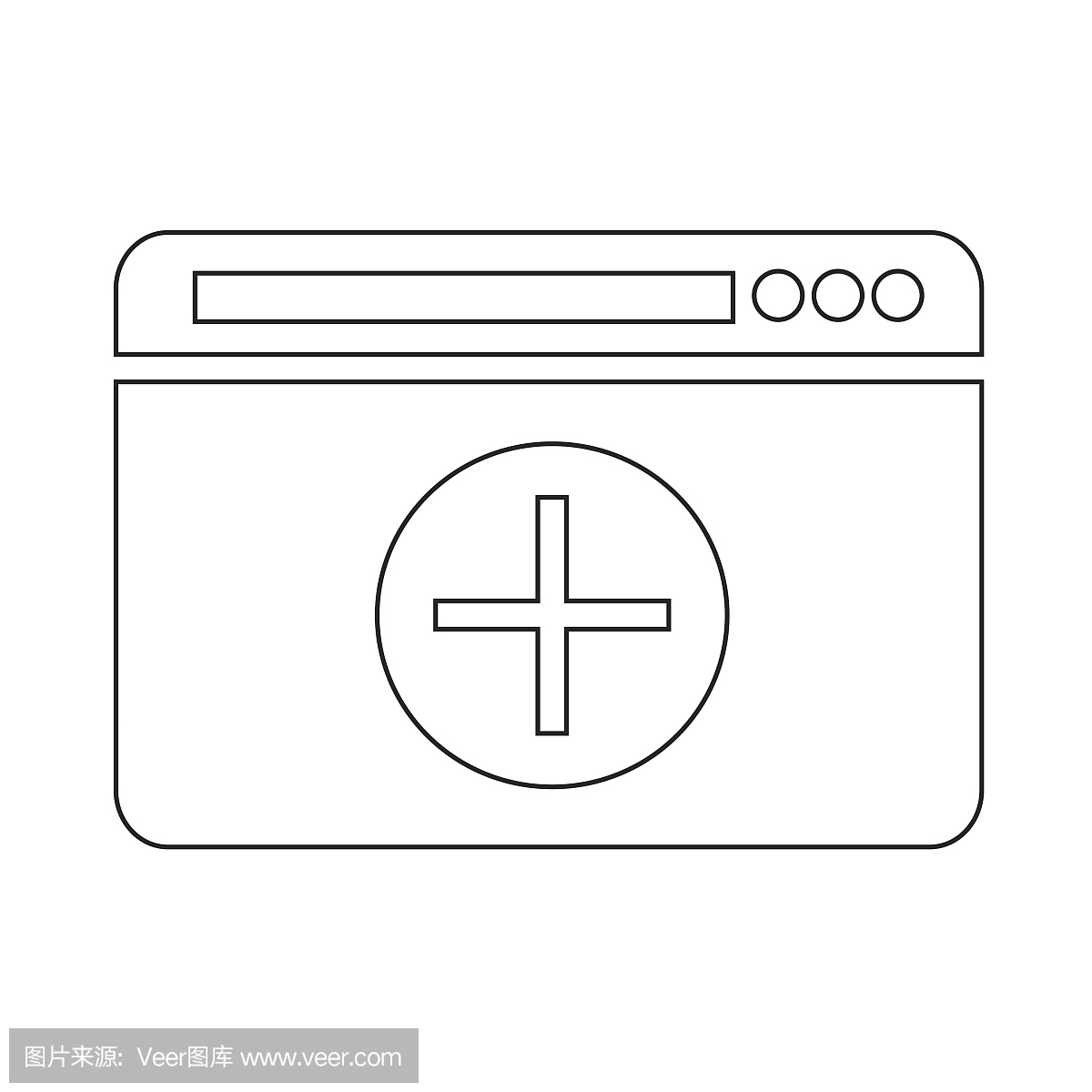 打开新窗口图标插图设计