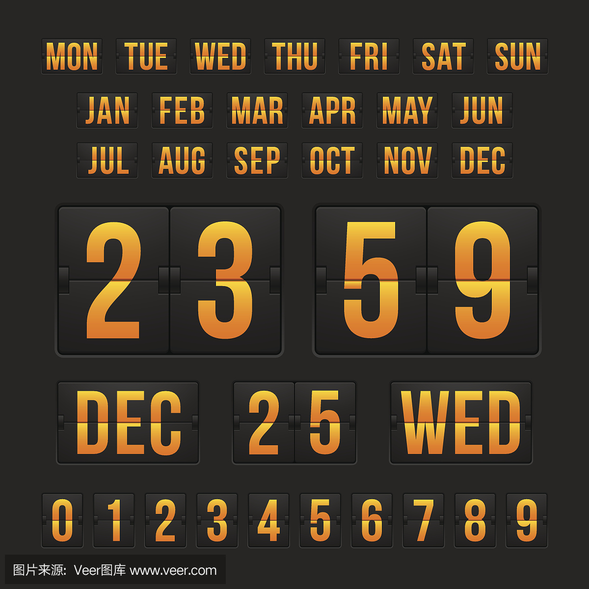 倒数计时器和日期,日历记分牌