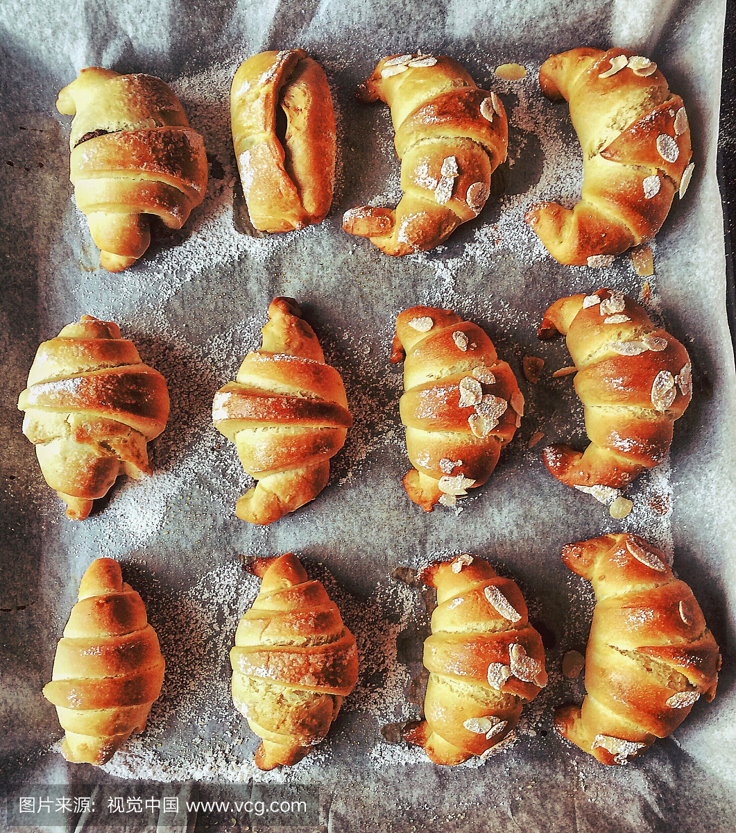 牛角面包,羊角面包,法式半月面包,牛角包