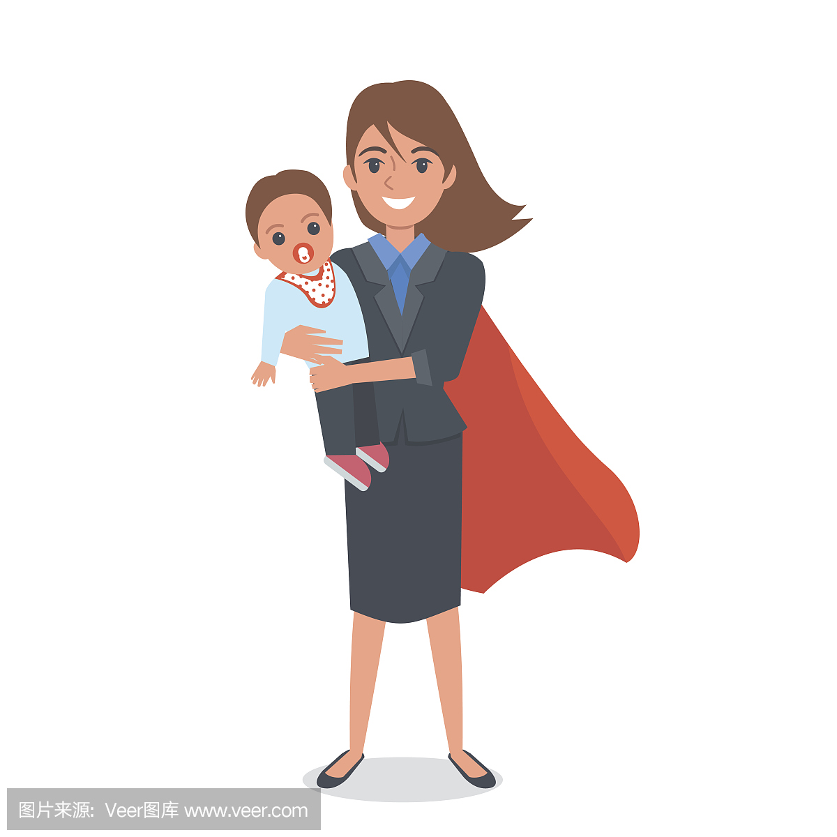 工作母亲,有工作的妈妈,妇女劳动就业,超级英雄