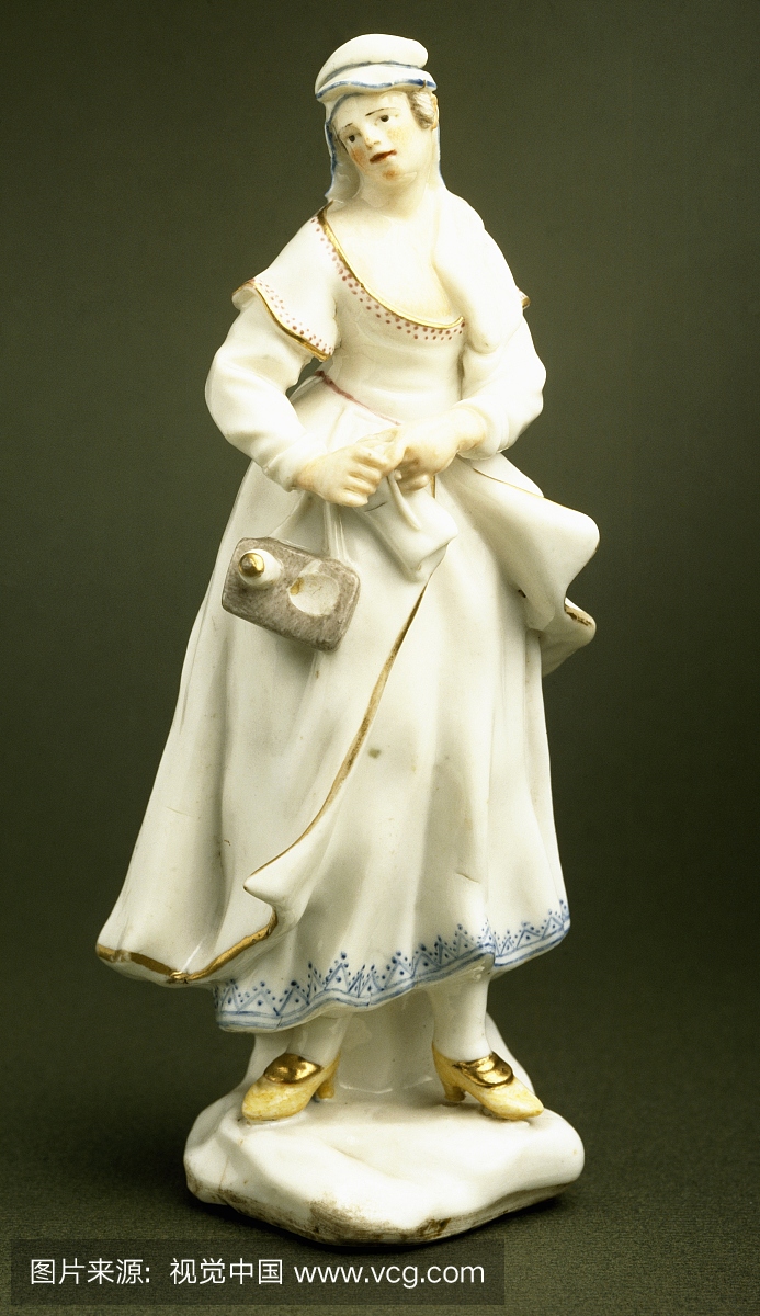 缝制,1743-1759,瓷器,身高18厘米,Capodimon