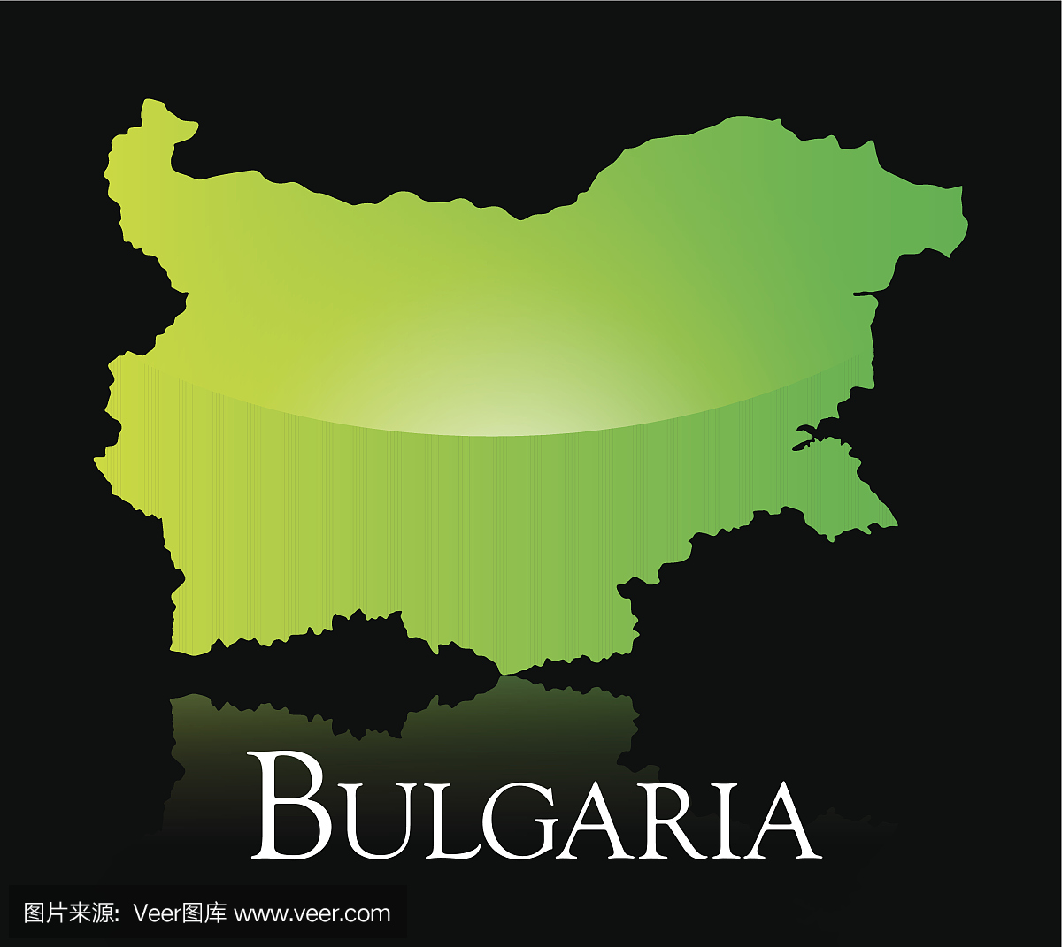 保加利亚绿色地图