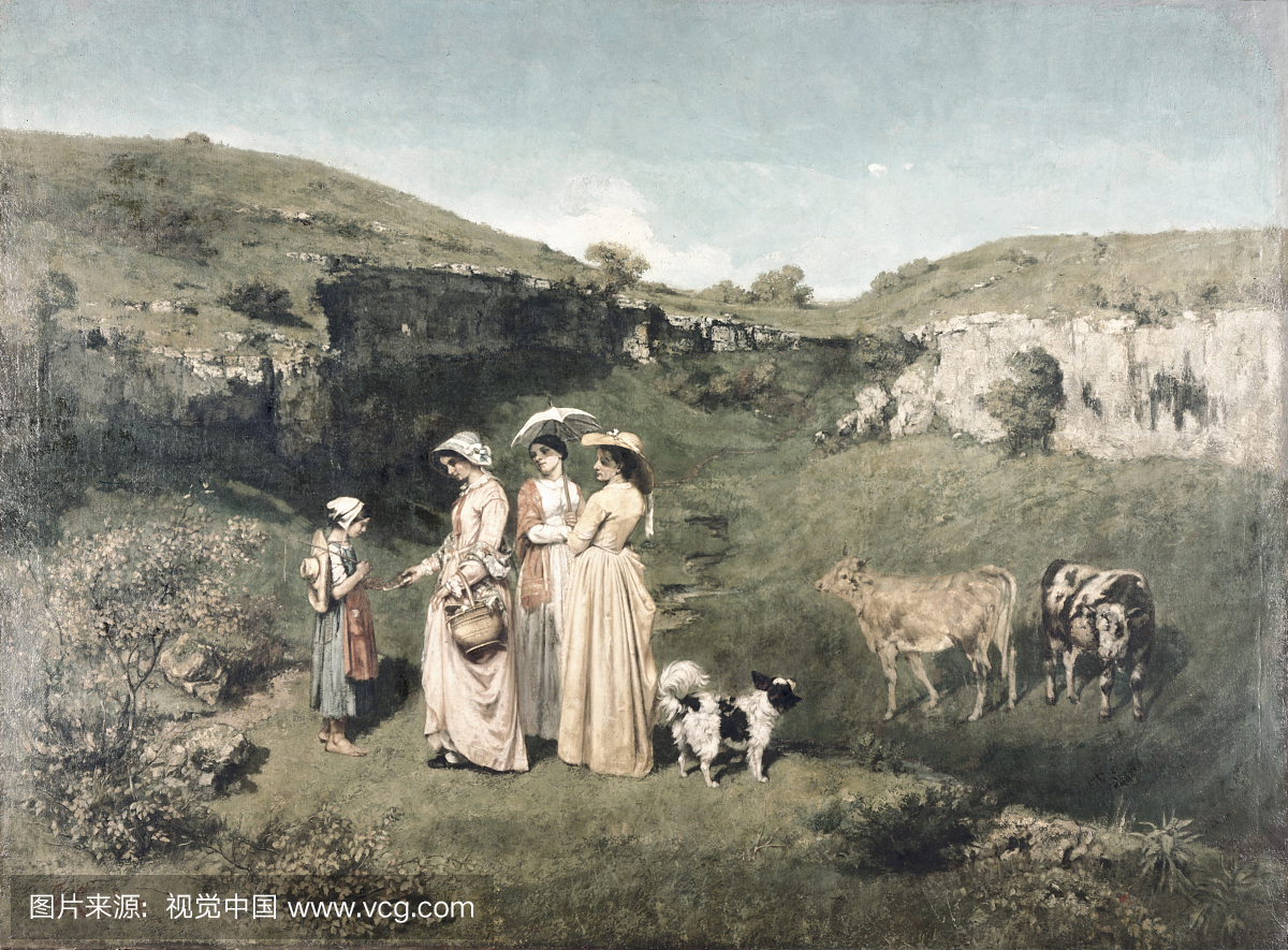 Gustave Courbet的Les Demoiselles Du Village