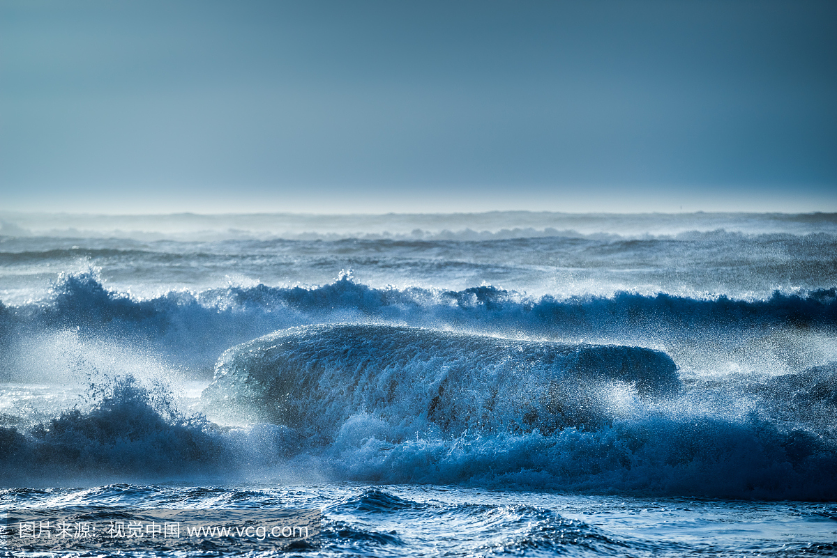 涨潮,汹涌,澎湃,海洋