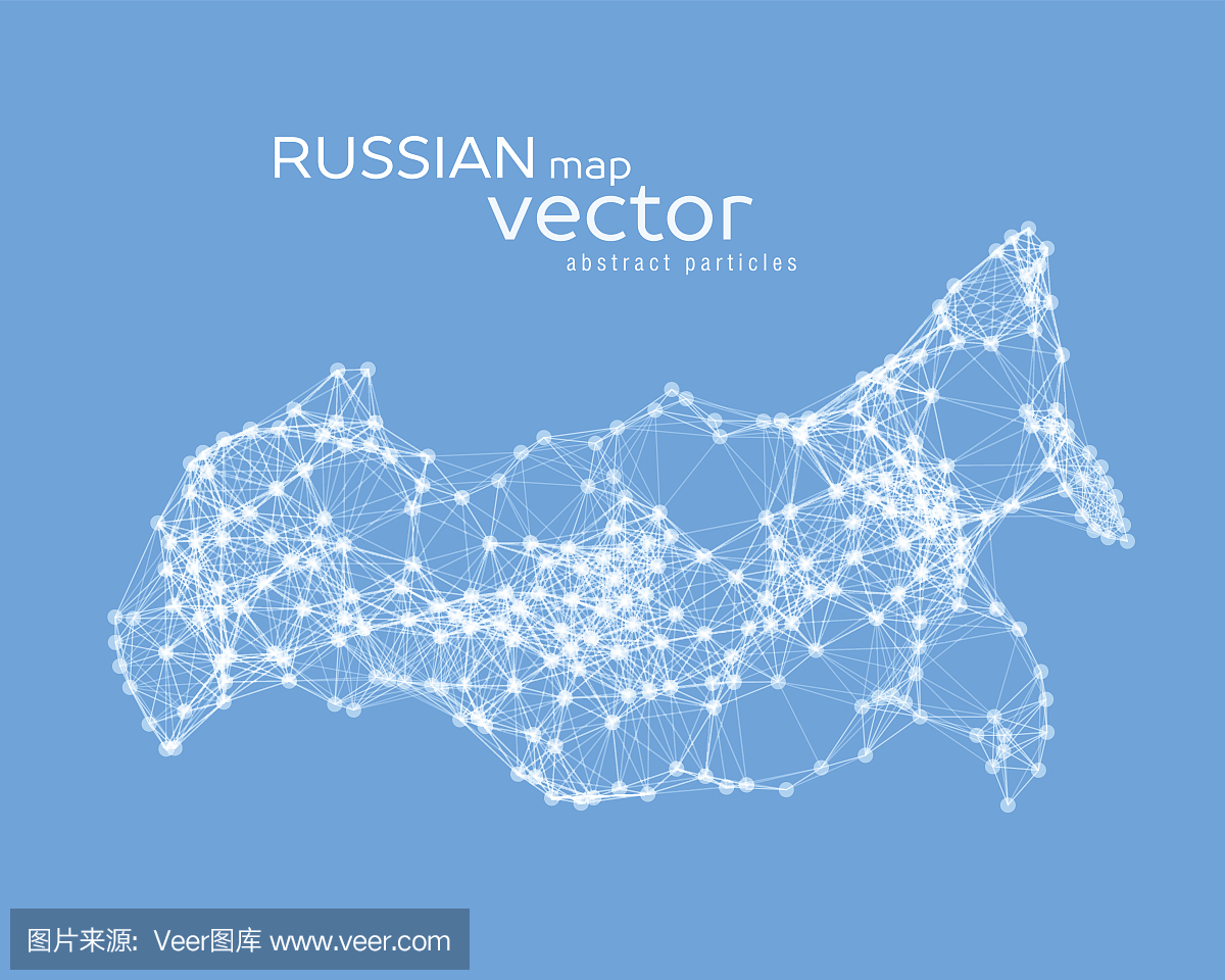 矢量抽象插图的俄罗斯地图