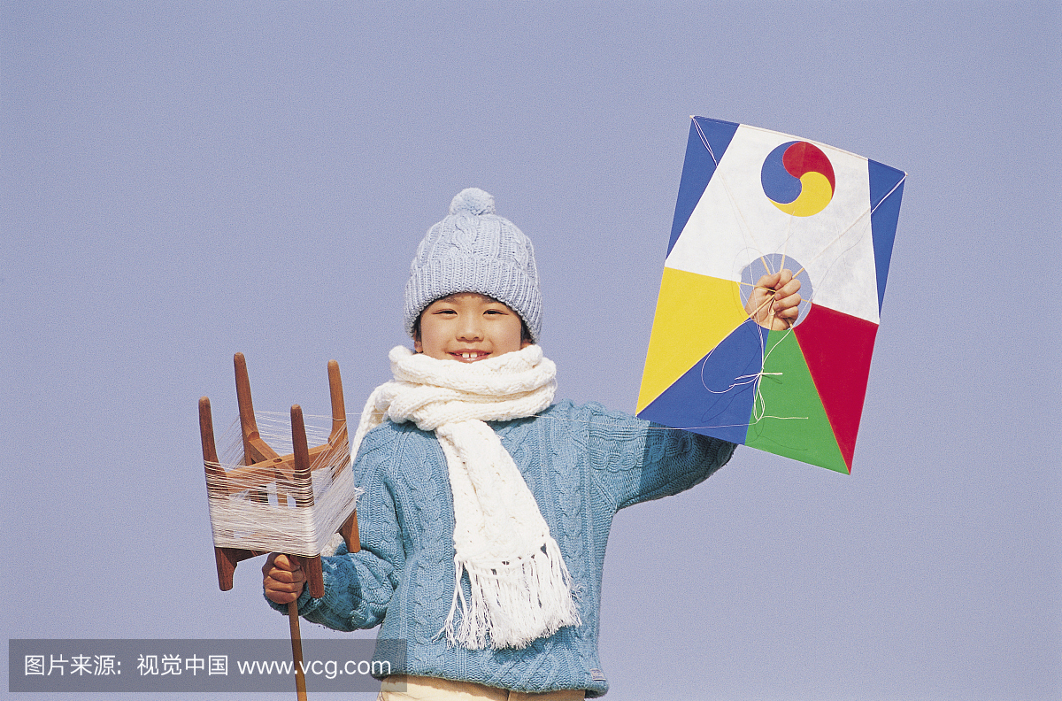 一个有风筝的男孩,韩国人