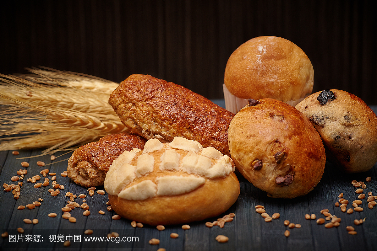 面包,软面包,乡村面包,小麦