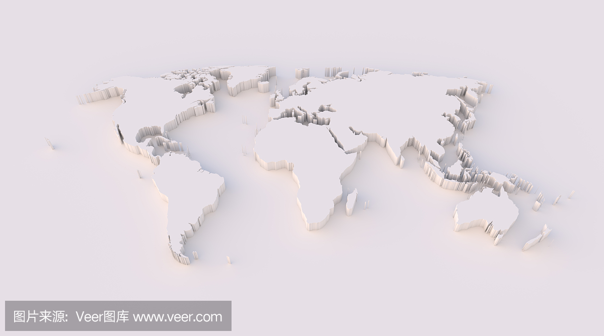 世界地图3D与裁剪路径