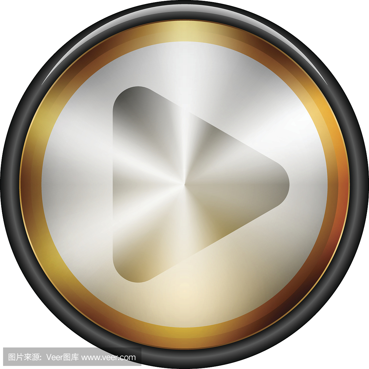 工作按钮,黄金,电影,进行中