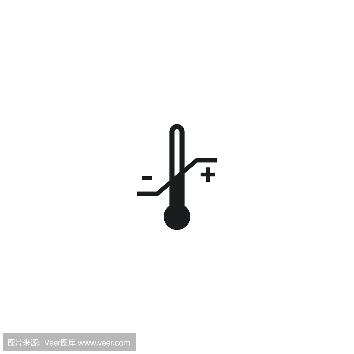 白色背景上的温度限制符号