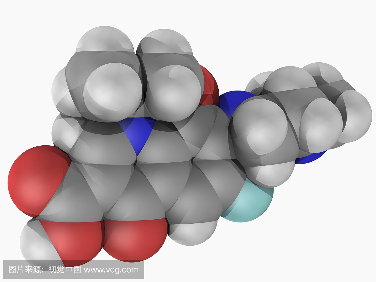 左氧氟沙星药物分子