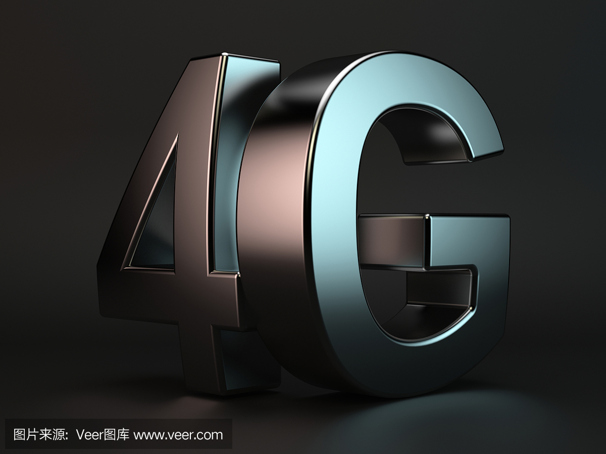 4G蜂窝高速数据连接概念标志