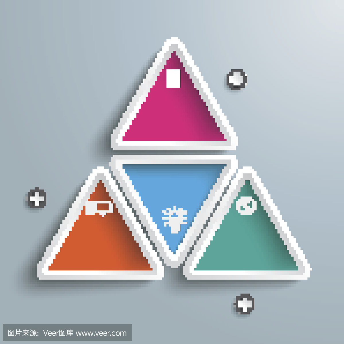 四色三角形大三角形图