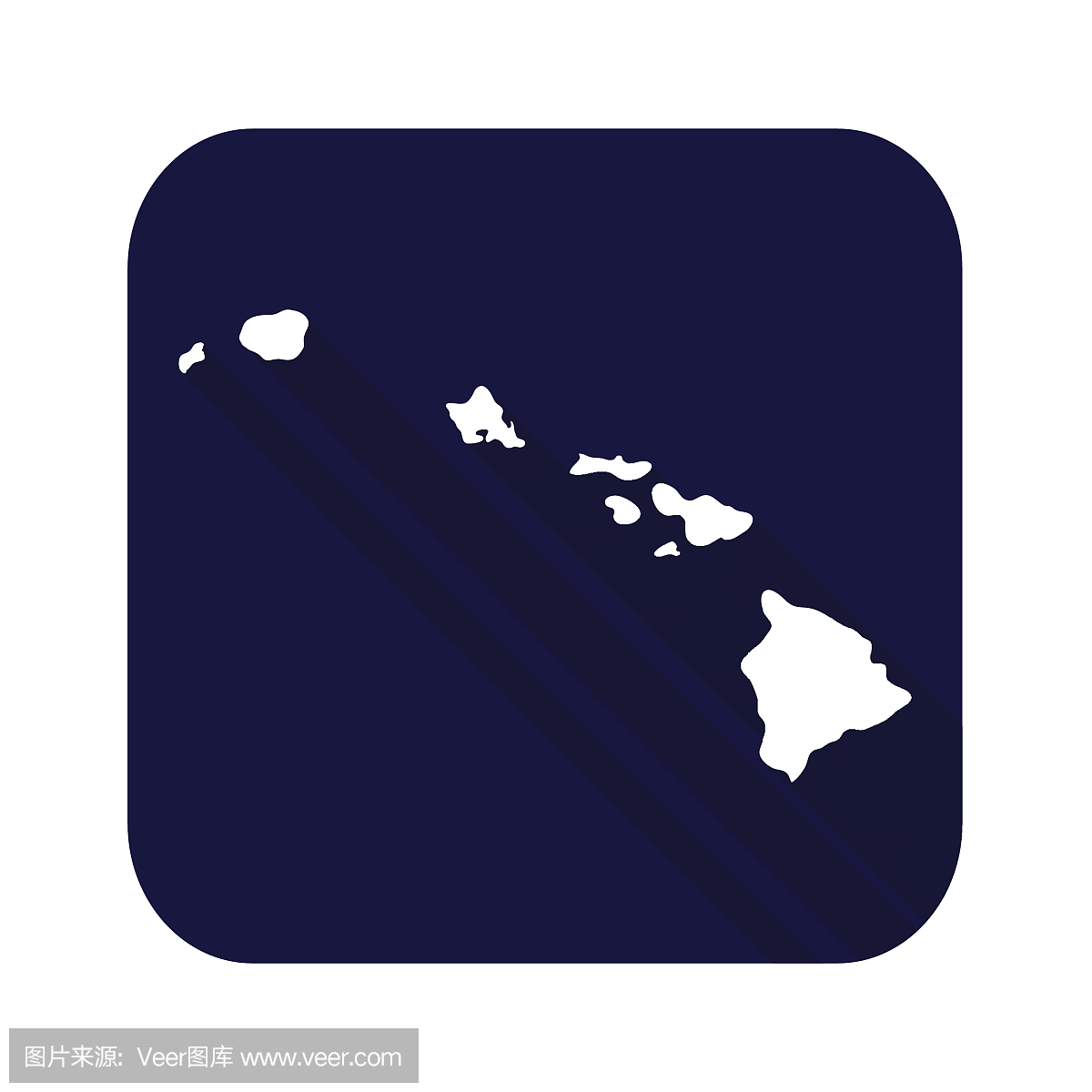美国夏威夷州的地图