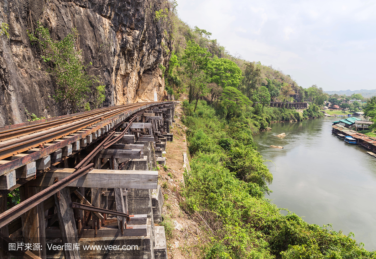 铁路第二次世界大战的死亡泰国在kanchanabu
