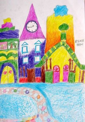 《童话城堡》/少儿绘画作品/儿童画/网络美术馆-64kb