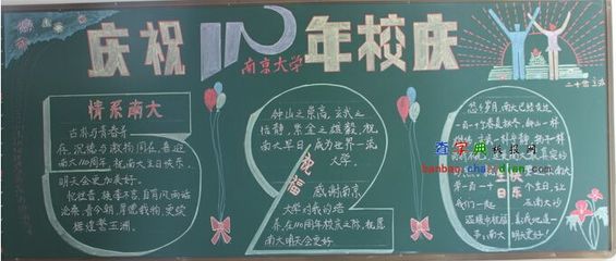 南京大学宿舍管理员黑板报