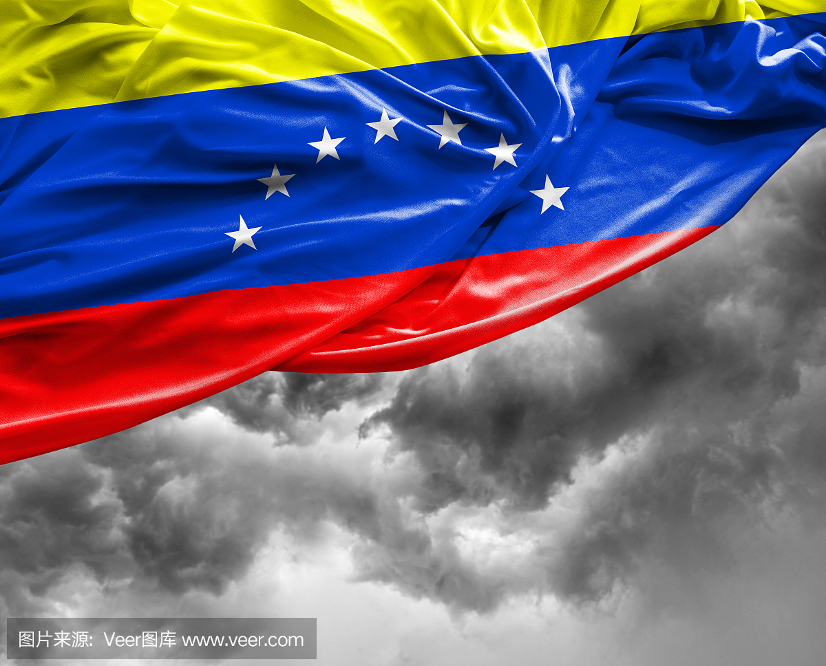 委内瑞拉国旗在糟糕的一天