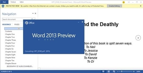 微软Word 2013原生支持PDF文档编辑方法 微软Word 2013原生支持PDF文档编辑方法