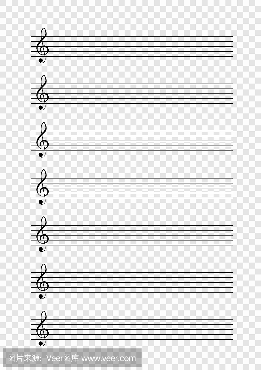 Blank A4 music notes on checkered backgroun