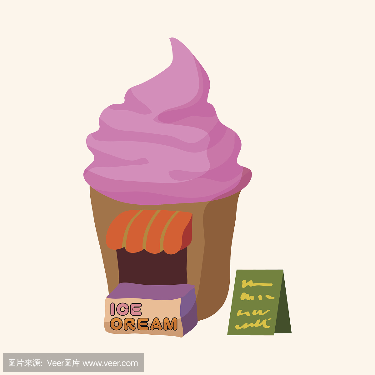 游乐园食品店主题元素