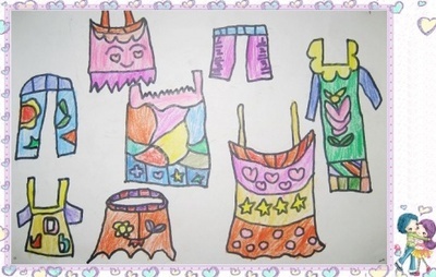 儿童画服装设计社团教案 中班美术服装设计教案图片