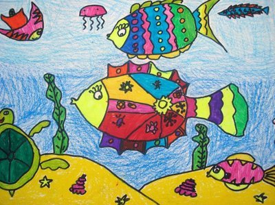 海底世界获奖儿童画