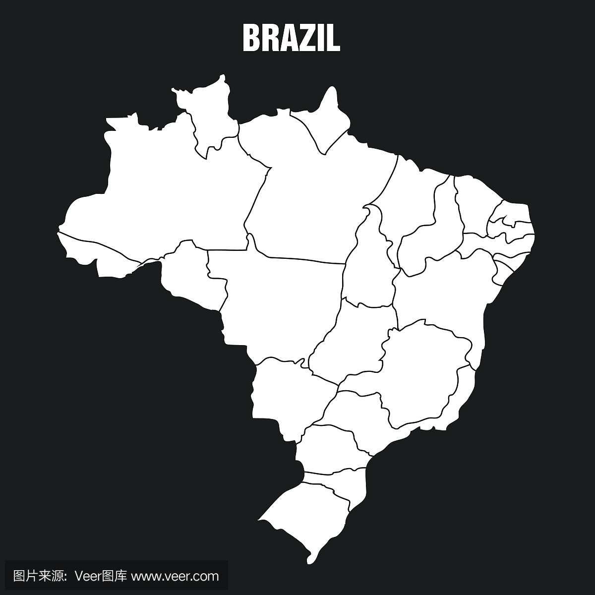 巴西地图 - 插图