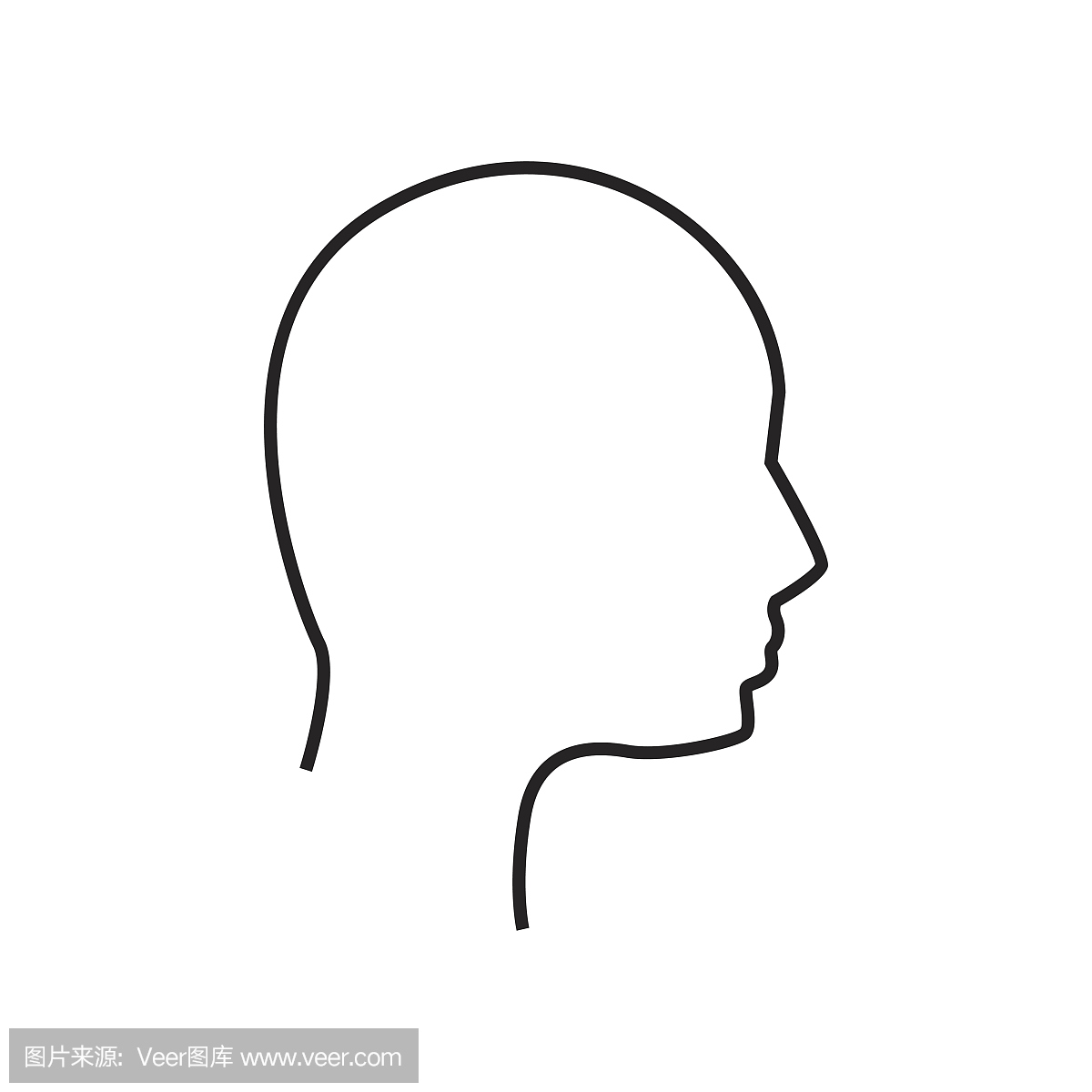 线剪影人头男人
