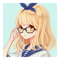戴眼镜动漫头像女生
