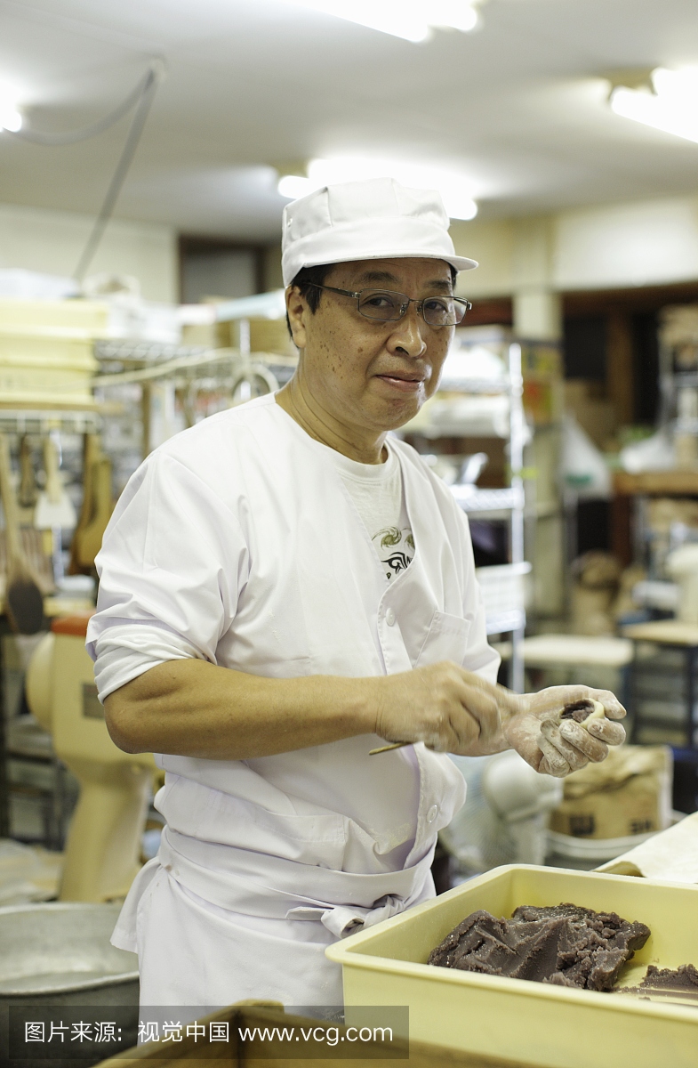 日本甜心厨师的肖像
