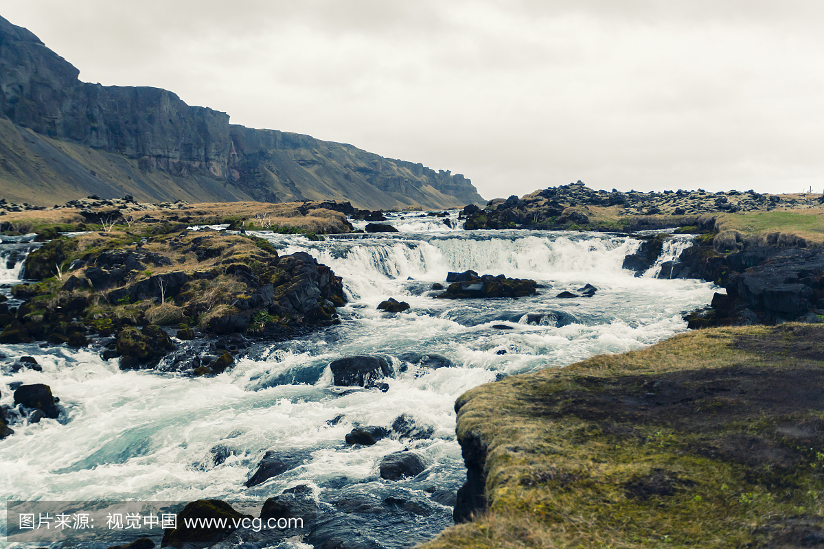 冰岛,冰岛共和国,湍急的,急流