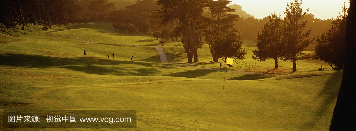 高地国旗Presidio高尔夫球场,旧金山,加州,美国