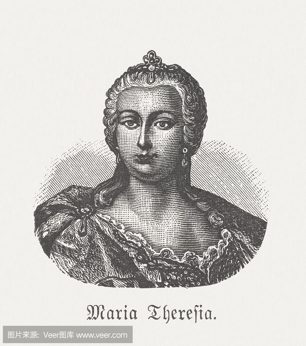 奥地利的玛丽亚·特里萨(1717-1780年),木雕,1