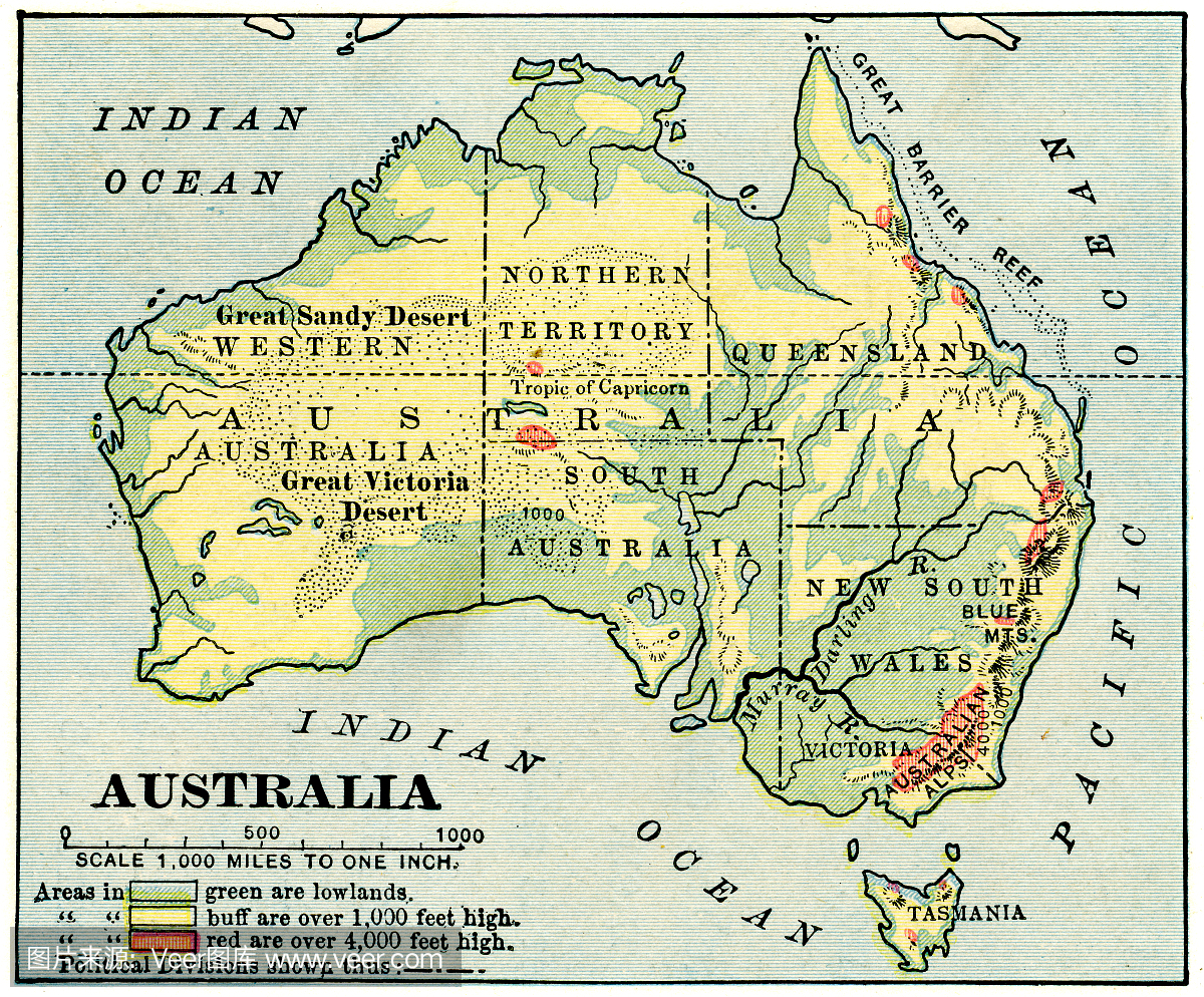 澳大利亚地图1892年