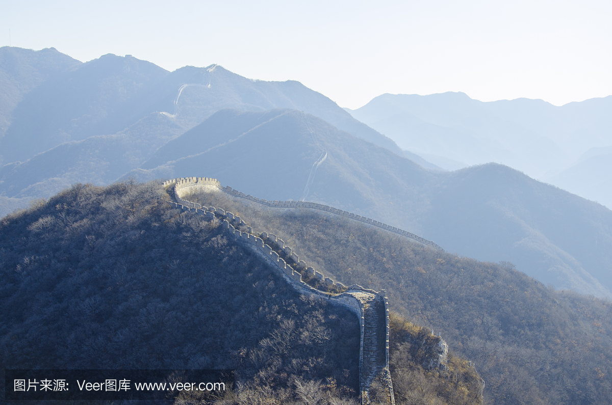 中国长城和北京附近的山脉