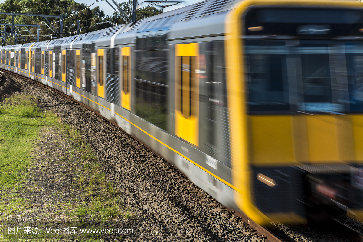 悉尼火车澳大利亚速度运动模糊