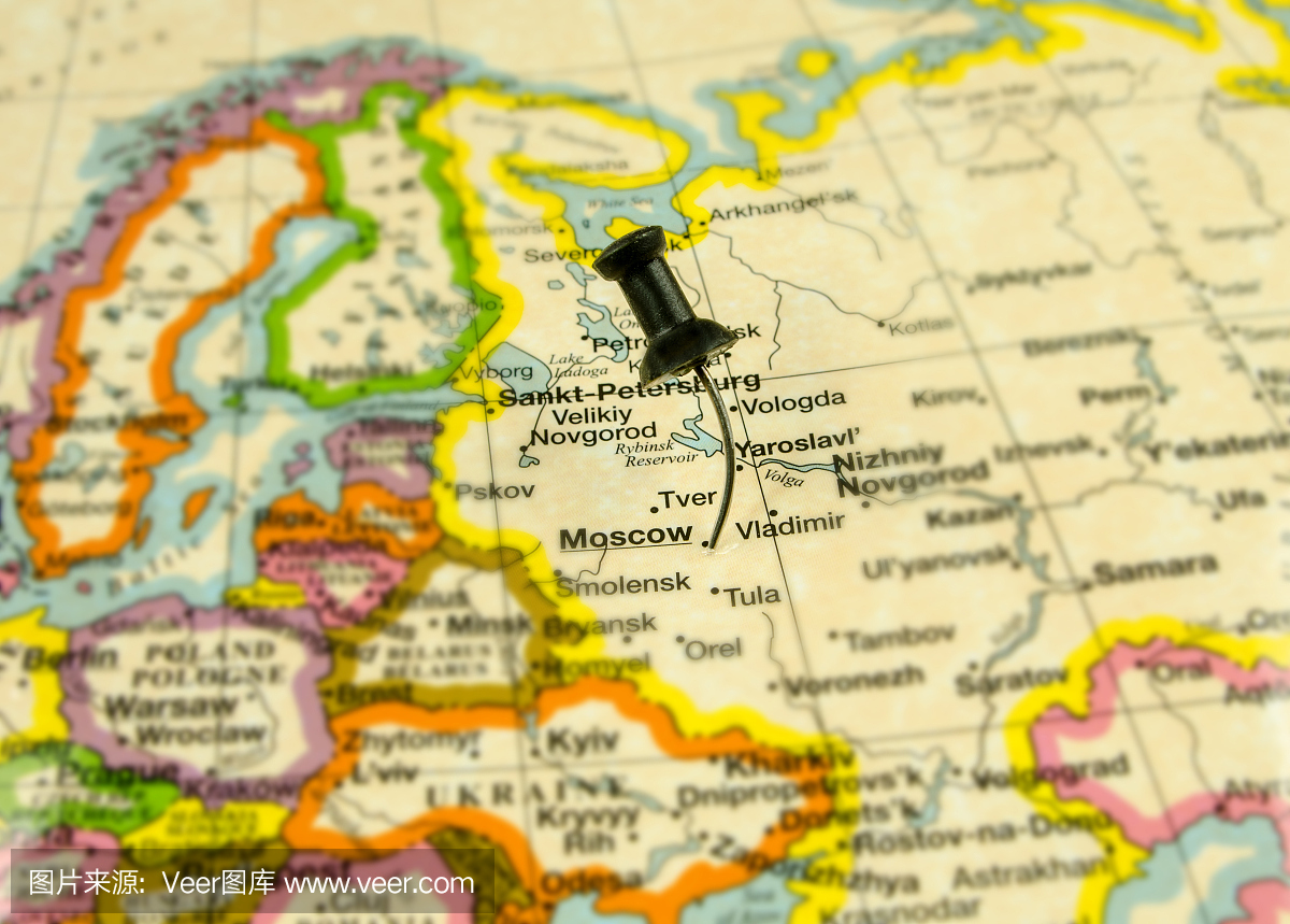 莫斯科在地图上
