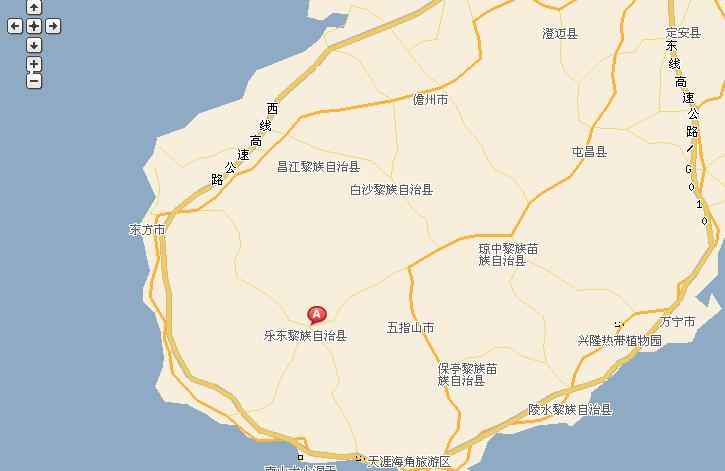 海南乐东黎族自治县地图图片