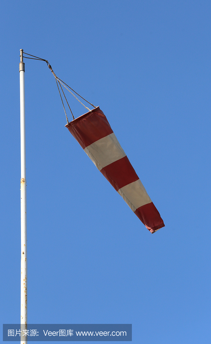 红色和白色风车表示风向