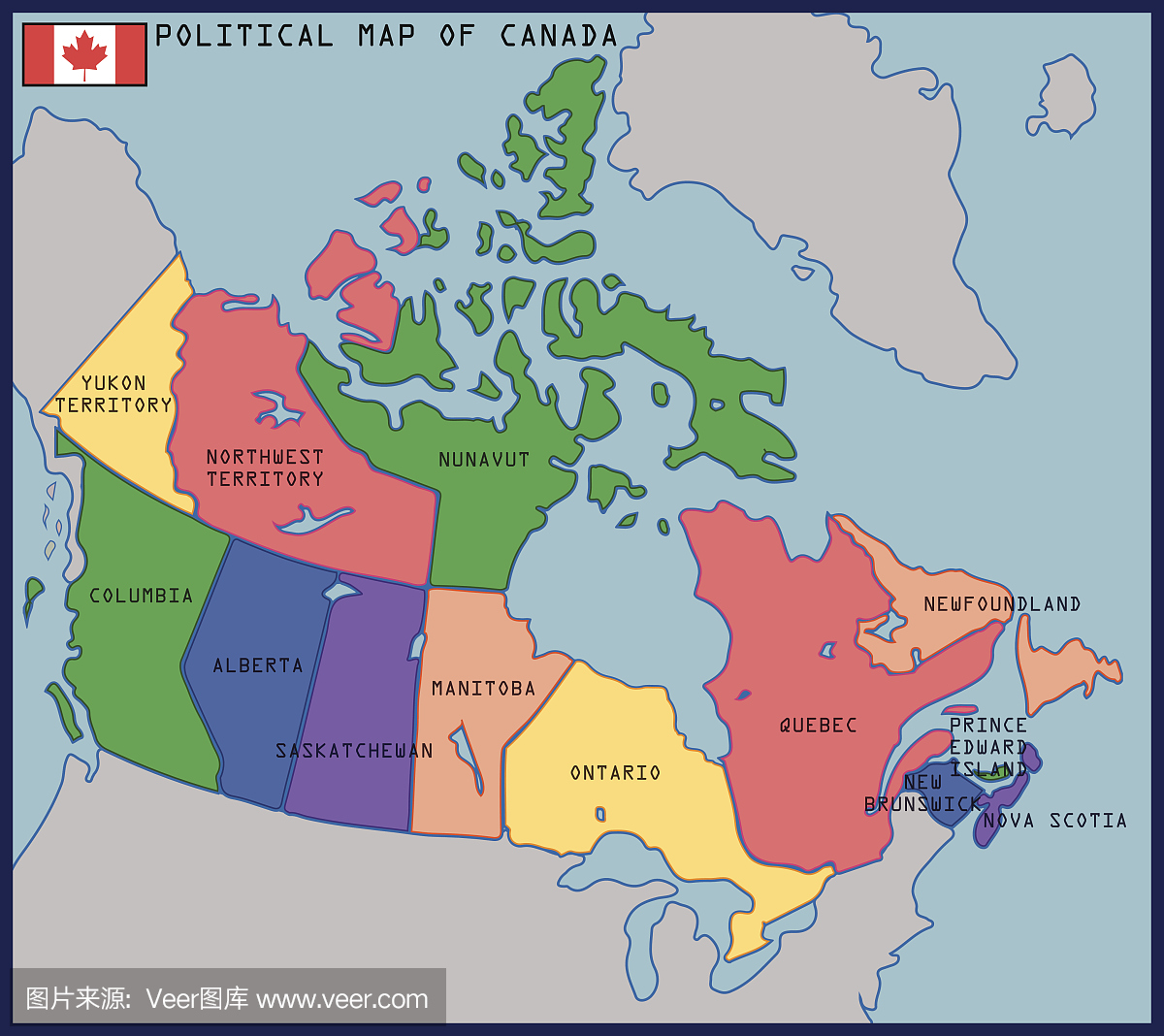 加拿大政治地图