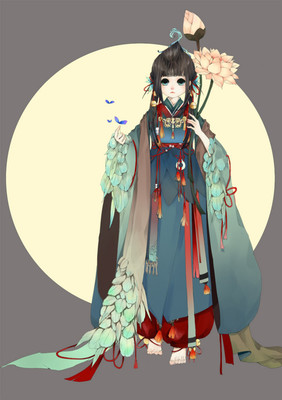 手绘二次元古风人物