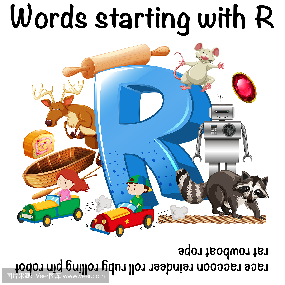 以R开头的单词的工作表设计