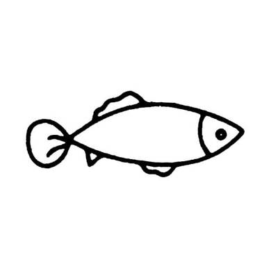 鱼的简笔画法 水族类动物简笔画-10kb